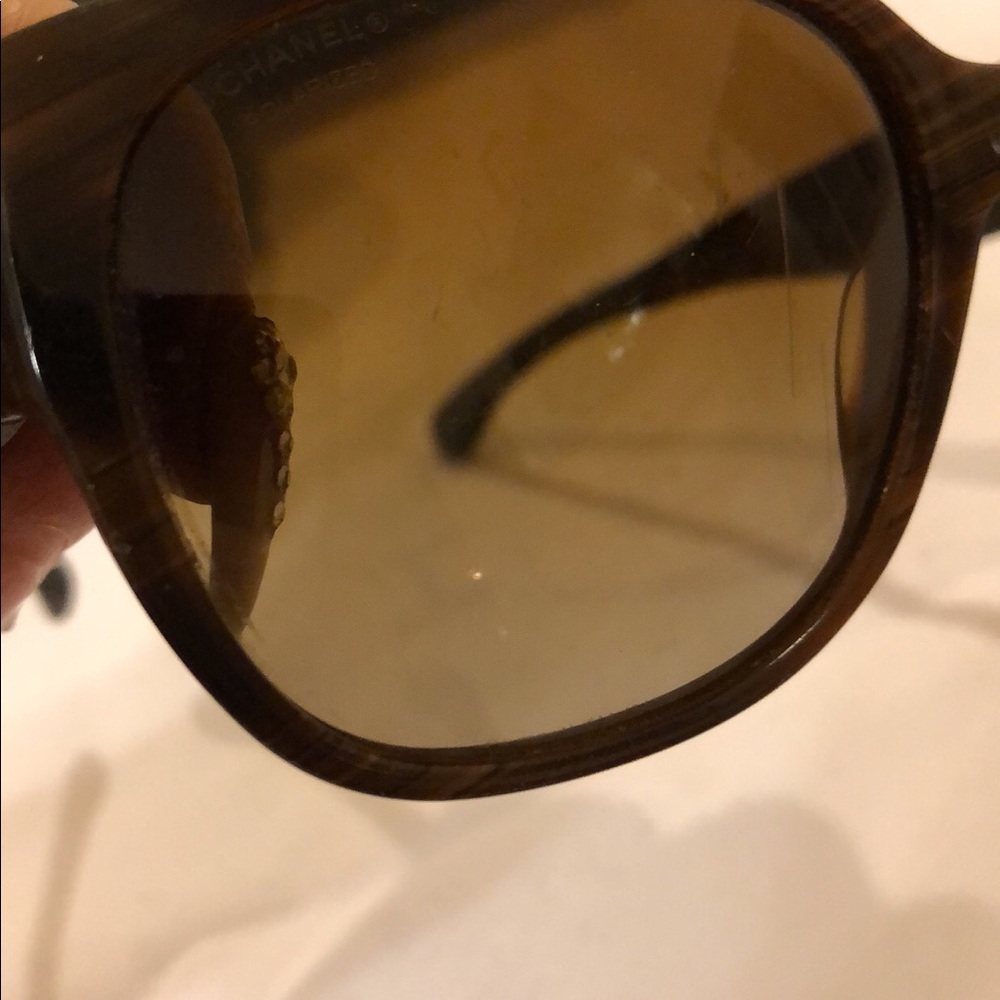 Chanel Brown Tweed Polarized Sunglasses - Picture 4 of 8